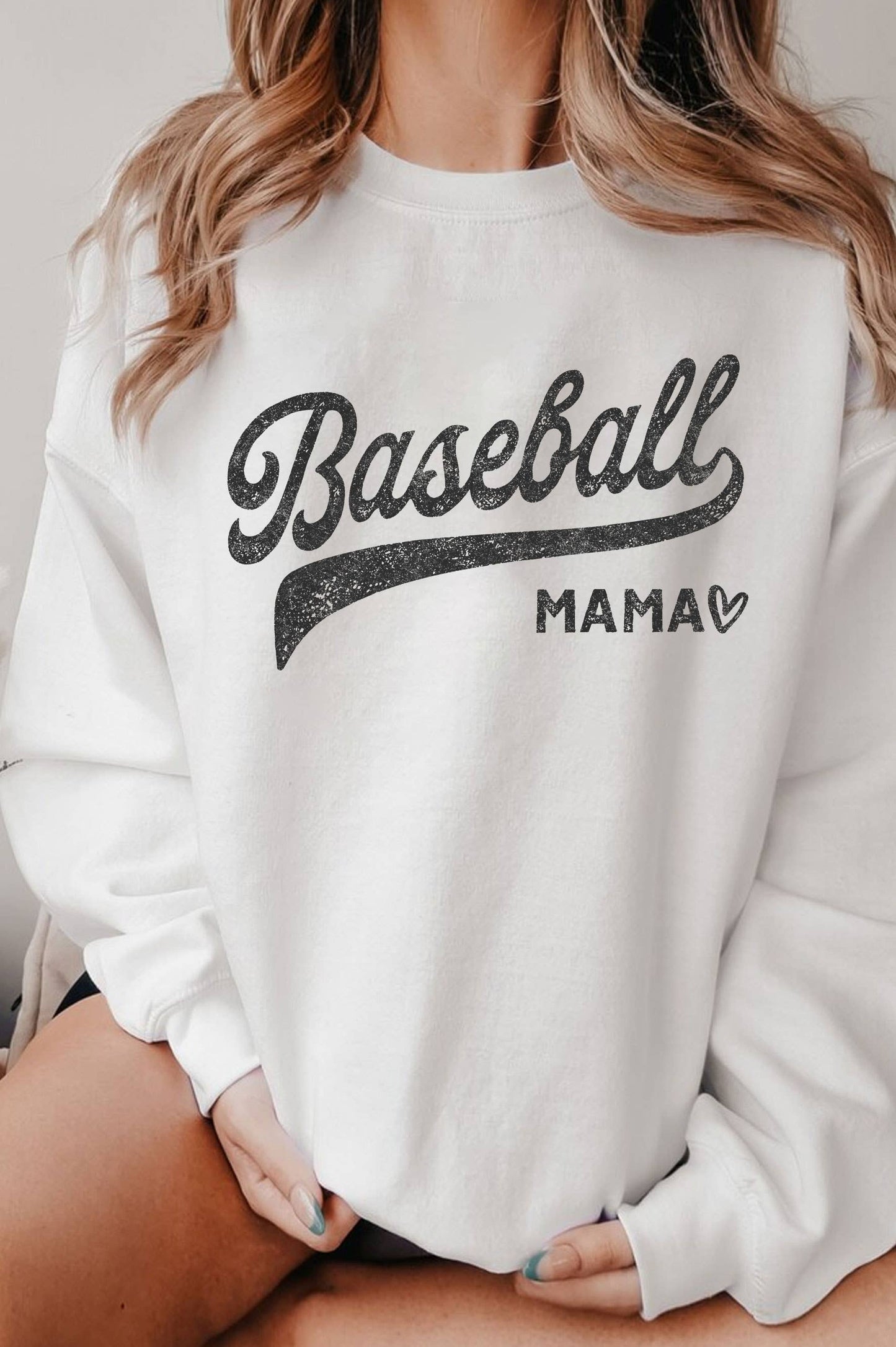 Rustee Clothing - BASEBALL MAMA GRAPHIC BRUSHED SWEATSHIRTS